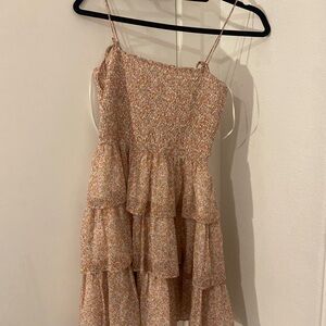 Floral Tiered Dress with Spaghetti Straps